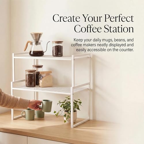 Stackable Kitchen Cabinet Organizer Shelves Pantry Rack Set of 2 (2 Count)