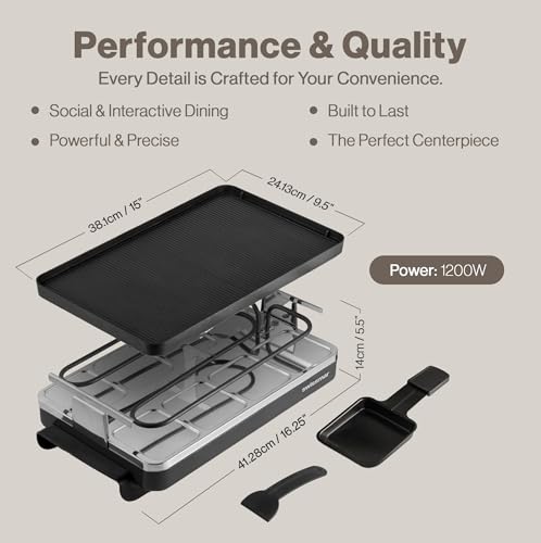 Classic Indoor Electric Raclette Grill
