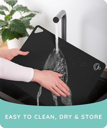 Cutting Board Alternative for Kitchen (Charcoal Black / 15"L x 12"W)