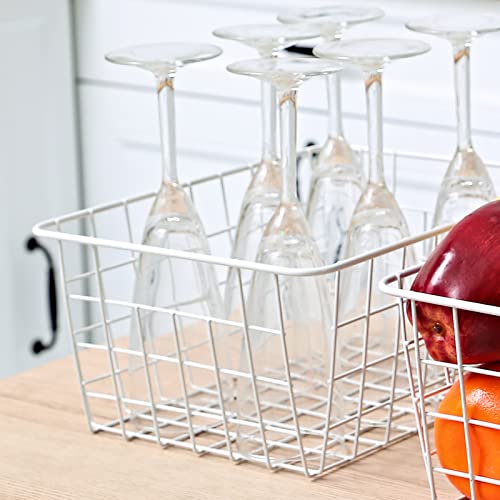 11" Upright Freezer Storage Baskets (White / 11"-4Pack)
