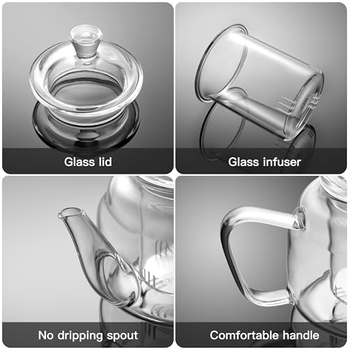 Glass Teapot with Removable Infuser (20oz(600ml))