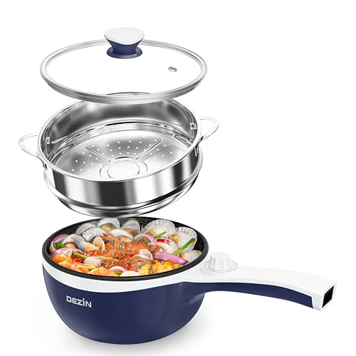 Electric Pot with Steamer (1.5 L (With Steamer) / Navy Blue 2)