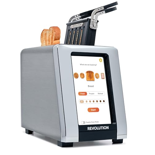 Bundle) R180 Connect Touchscreen Smart Toaster + Toastie Press – Choose from 6 Bread Types, 7 Browning Levels, & Toastie Press Mode (Stainless Steel, 2-Slice) (Stainless Steel / R180 Connect Bundle)