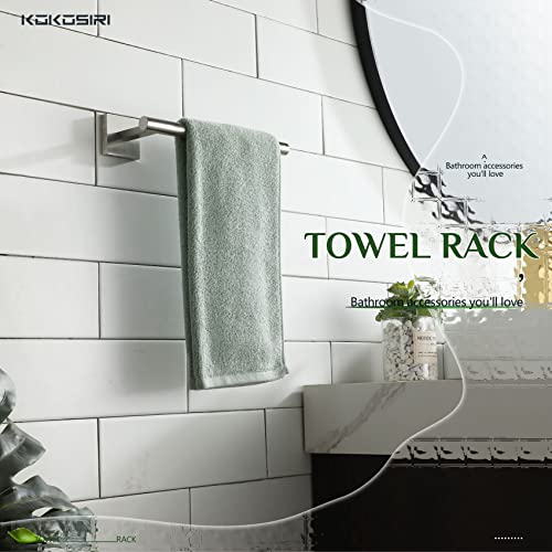 Towel Holder Brushed Nickel Bathroom Accessory Hand Towel Bars Wall Mounted Kitchen Cabinet Paper Holder Stainless Steel 2 Pack (Brushed Nickel / 2 Pack)