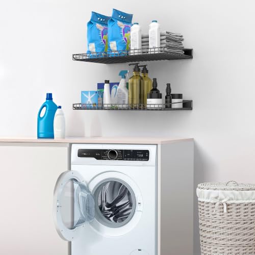 Wall Mounted Storage Shelf for Garage (Black)