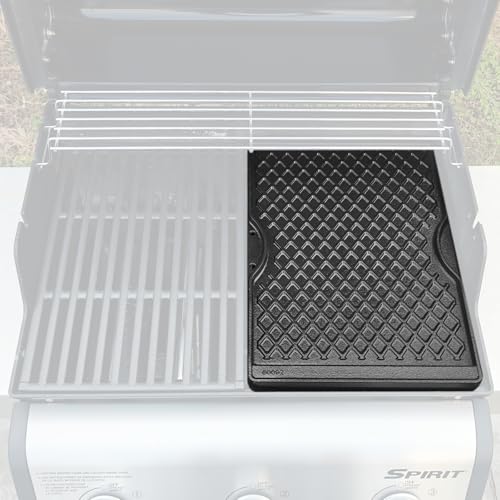 Cast Iron Griddle for Weber Spirit I & II 300 Series (17.5" x 11.9" x 1.2")