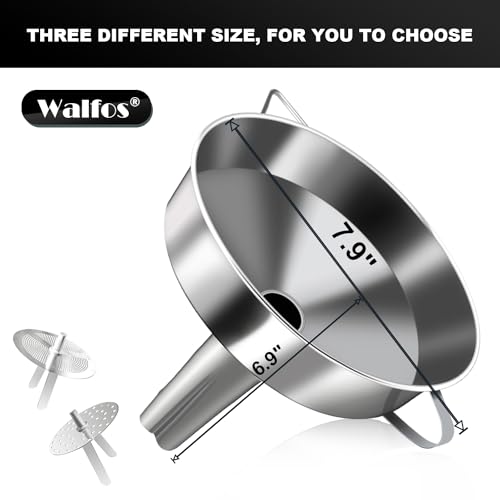 Extra Large Stainless Steel Funnel with Venting Slot