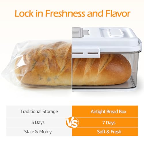 Bread Box for Homemade Bread for Kitchen Counter Airtight