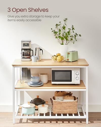 Kitchen Island with 3 Shelves