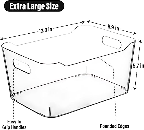 Clear Extra Large Plastic Storage Bins (Extra Large)