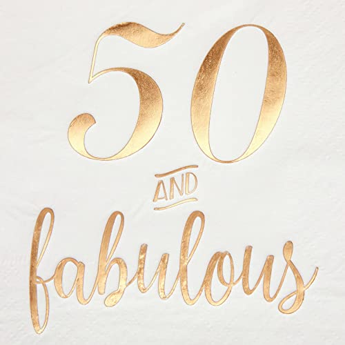 50th Birthday Napkins for Women (50 Pack)