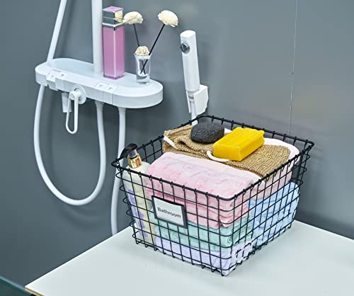 Extra Large】 Wire Handmade Basket 4 Packs (Extra-Large Silver)