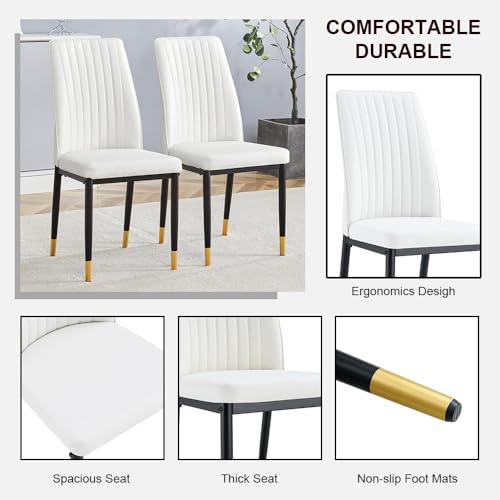 Modern Dining Chairs Set (B- White)