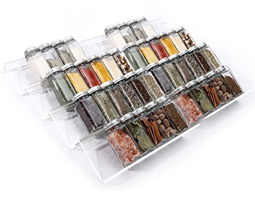 Clear Acrylic Spice Drawer Organizer (Transparent / 8 Pack)