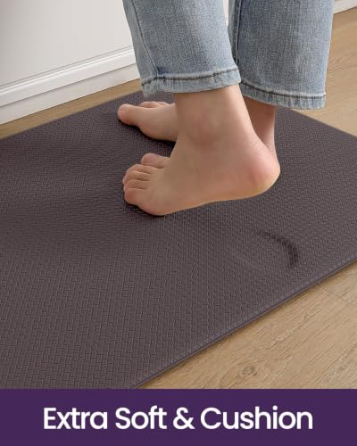 Kitchen Floor Mats Cushioned Anti Fatigue (Brown / 94"l X 23"w X 0.4"th)