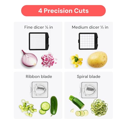 Pro Original Vegetable Chopper & Spiralizer (Clear / 4 in 1)
