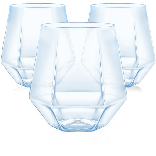 40 Pack Plastic Wine Glasses (Blue-40 Pack / no)