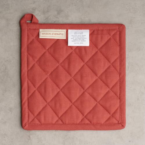 Pot Holders 100% Cotton Potholders (119 - Holy Jouy - Red / 8" x 8" (Pot Holder Pack of 1))