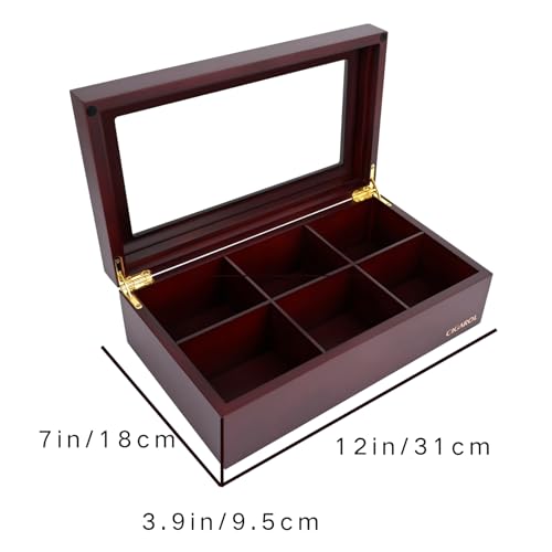 CIGAROL Luxury Wooden Tea Box Organizer