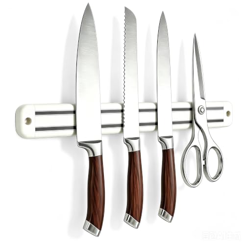 Magnetic Knife Strips Holder for Wall (White / 13in)