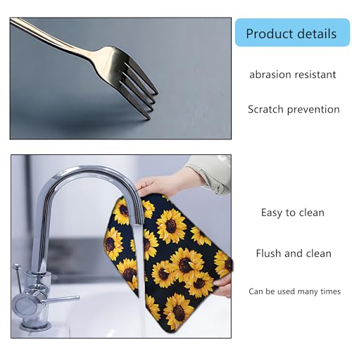 Sunflower Dish Drying Mat (47" x 47")