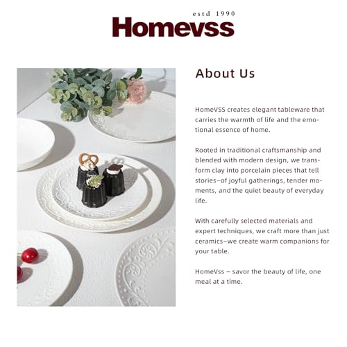 HomeVss New Bone China Embossed Italy Countryside 18pc Dinnerware Set (White / Service for 6 - 18pc Set)
