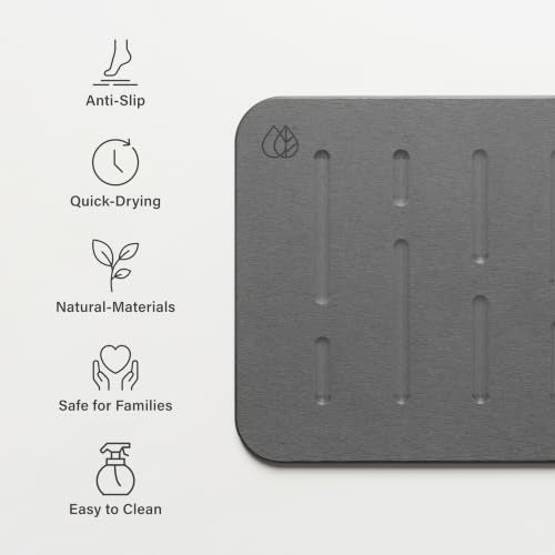 Home Stone Bath Mat (Rain Slate / 1 Pack)