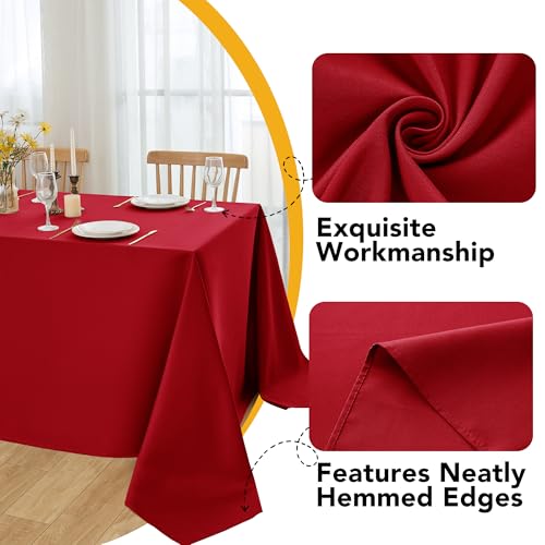 10 Pack Red Tablecloths for Rectangle Tables (Red / 54x108 In, 10 Pack)