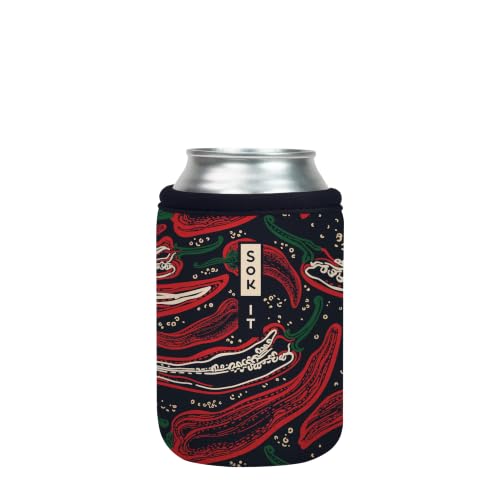 CanSok Sleeve for Beer & Soda Insulated Neoprene Cover (Hot Stuff / 12oz Can Sleeve)