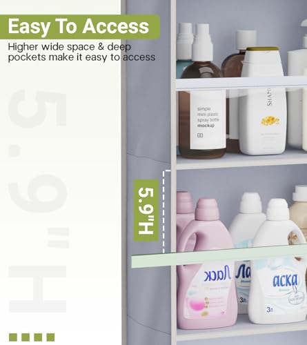 2 Pack Over the Door Organizer (2 Packs / Grey)