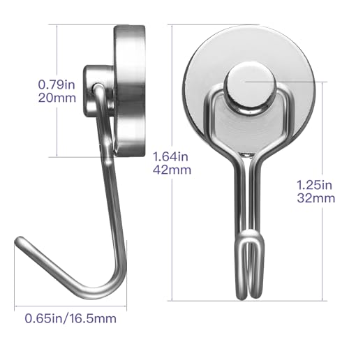 Strong Magnetic Hooks 20mm (20MM-10Pack)