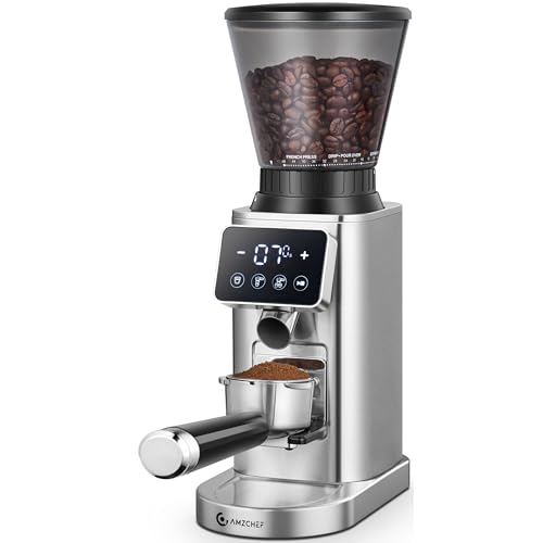 Burr Coffee Grinder (Modern Silver)