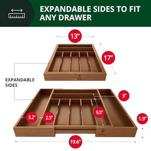 Luxury Bamboo Kitchen Drawer Organizer