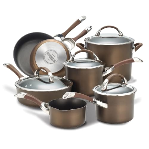 Symmetry Non Stick Pots and Pans Set (11 Piece Set / Chocolate)
