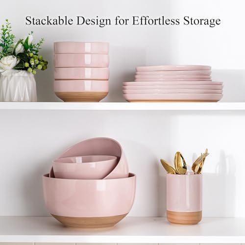 Ceramic Mixing Bowls (3PCS / Cloud Pink)