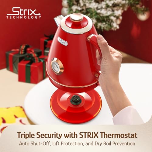 Retro Electric Kettle (Ruby Red)