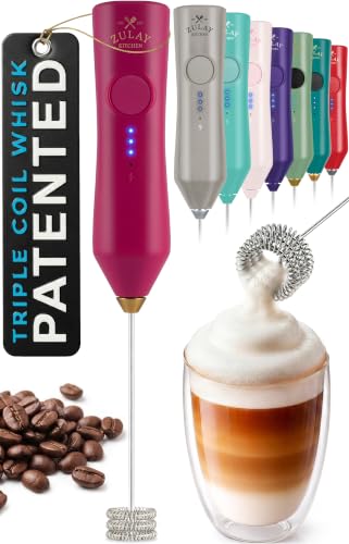 Rechargeable Milk Frother Handheld (ZK Dynamic Tornado Dragonfruit / Rechargeable Z1 Motor Max)