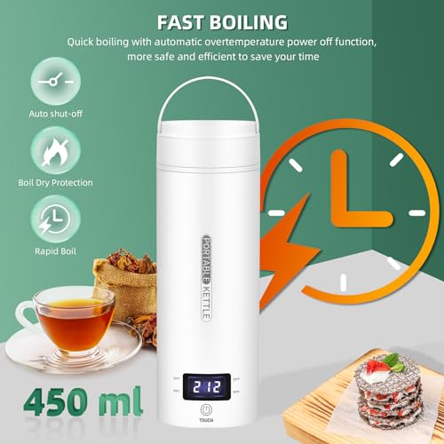 Portable Electric Kettle Travel (White)