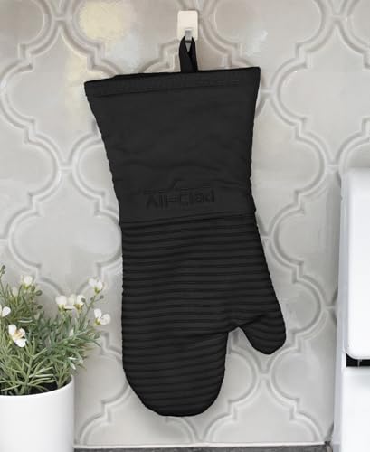 Silicone Oven Mitts (Black / 2 Pack)