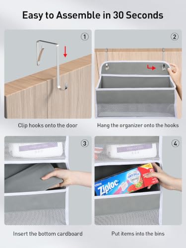 Over the Door Organizer (Grey / Extra-Large 5 Tier)