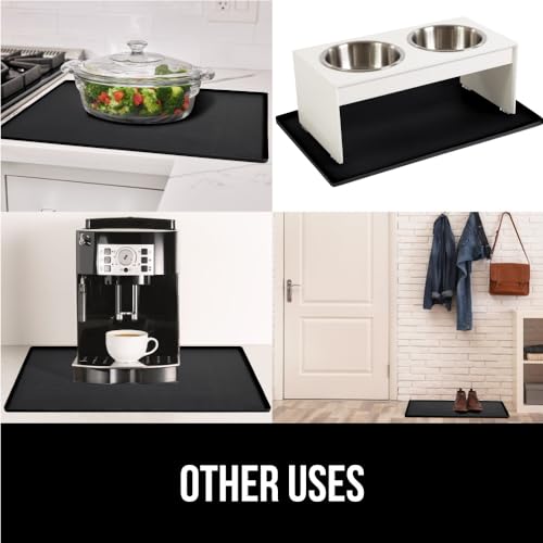 Waterproof Silicone Under Sink Mat (Black / 31"w X 22"l)