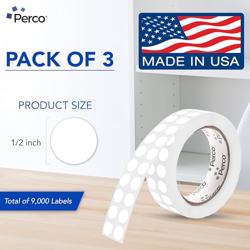 White Perforated Round Circle Dot Sticker 1 (White / 0.5 Inch)