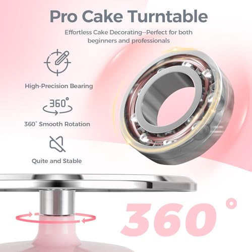 Cake Turntable (Pink / Set 12 inch)