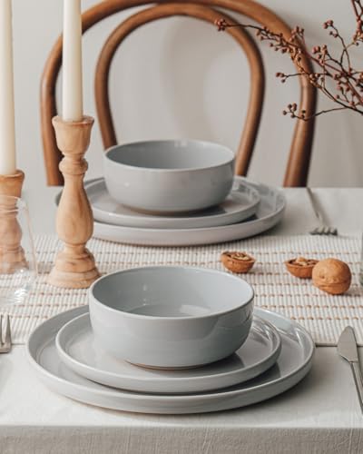 Milkyway 24 Piece Dinnerware Set with Mugs (Light Gray / Service for 6 (Include Mugs))