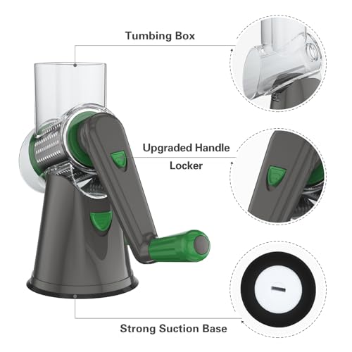 Rotary Cheese Grater Hand Crank Cheese Shredder for Fresh Cheese