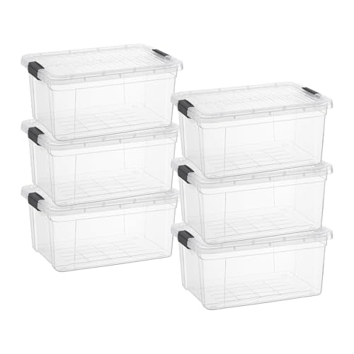 1.85 Quart Clear Plastic Storage Boxes with Lids (1.85 Quart)