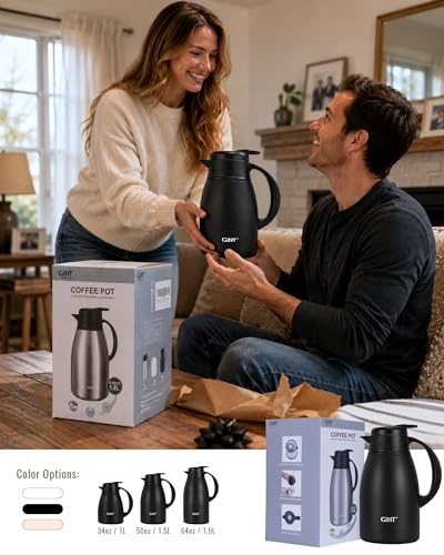 Thermal Coffee Carafe 51 Oz (Black / 51 Ounces)