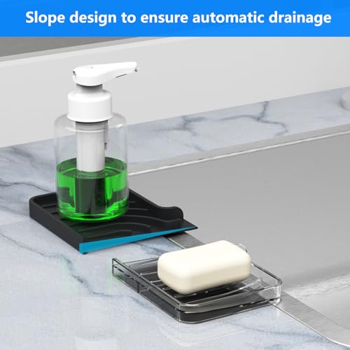 Sponge Holder for Kitchen Sink (Black / 10"x 4")