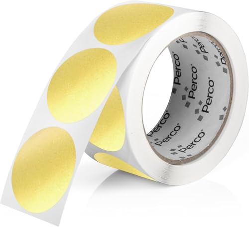 Metallic Gold Round Circle Dot Sticker 2 (Metallic Gold / 2 Inch)
