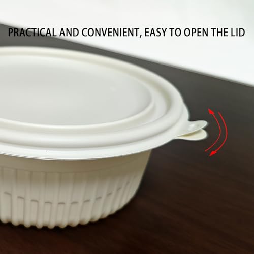 30 Pack 16 ounce Round Disposable Biodegradable containers (30 Pack 16 oz Round Containers)